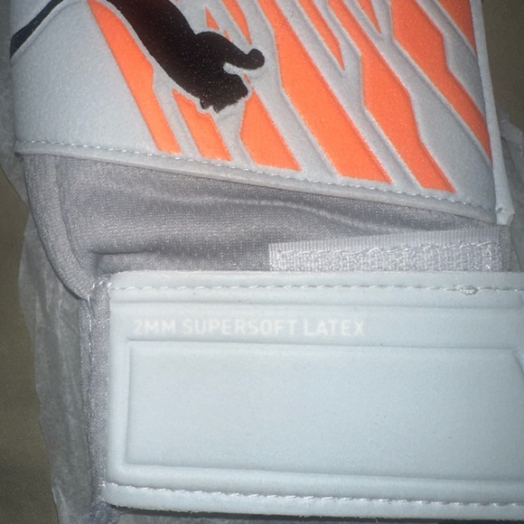 New PUMA Ultra Grip Hybrid Pro Goalkeeper Gloves Mens Orange Size 9 - Picture 7 of 8